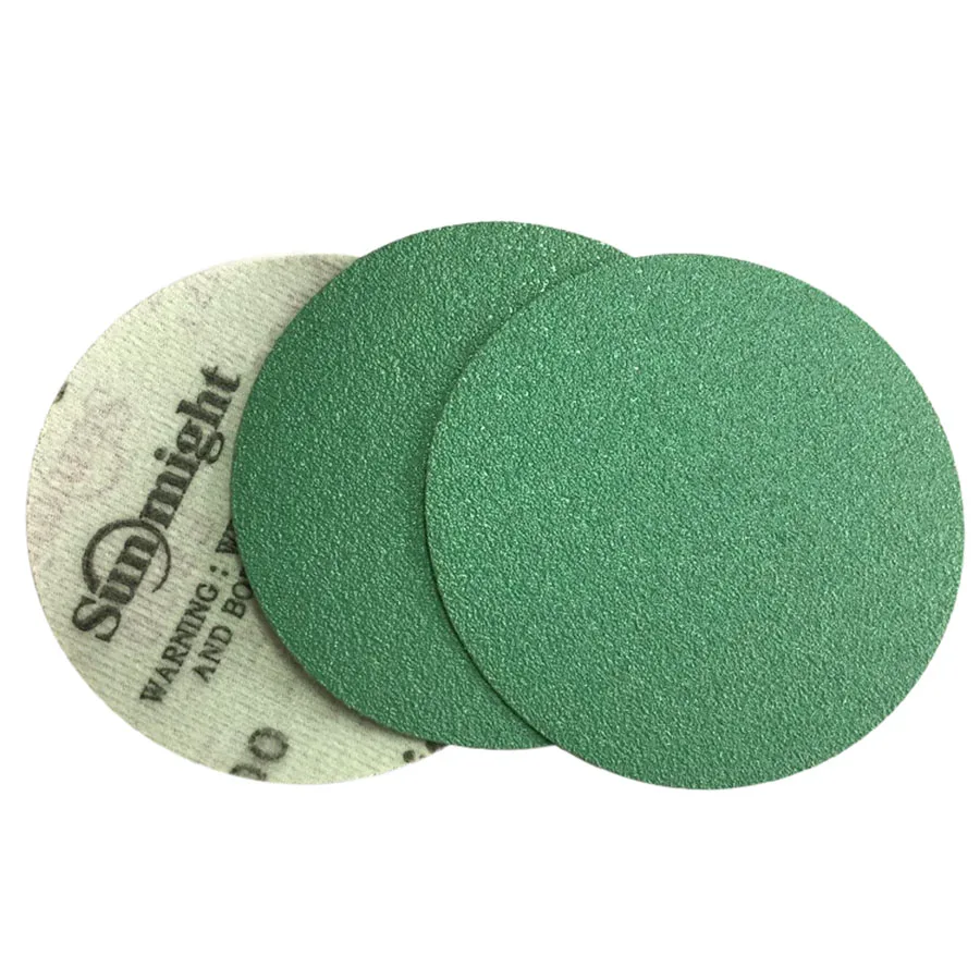 5-50Pcs 5นิ้ว125Mm 600-2000กรวดฟองน้ำกระดาษทรายFlocking Disc Sandingกระดาษสีเขียวขัดเครื่องมืออุปกรณ์เสริม