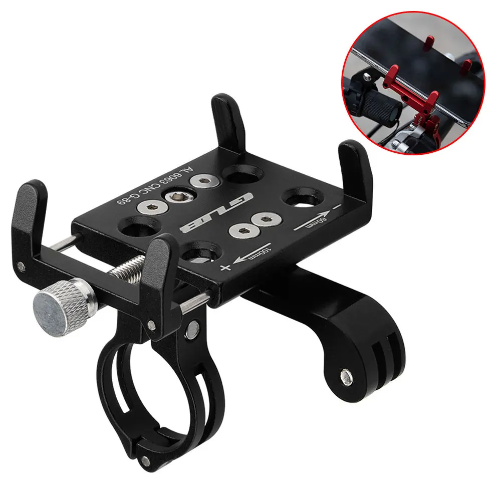 

GUB Aluminum Bicycle Phone Holder MTB Road Bike Phone Holder Motorcycle Support Handlebar Clip Stand For 3.5" to 6.5"