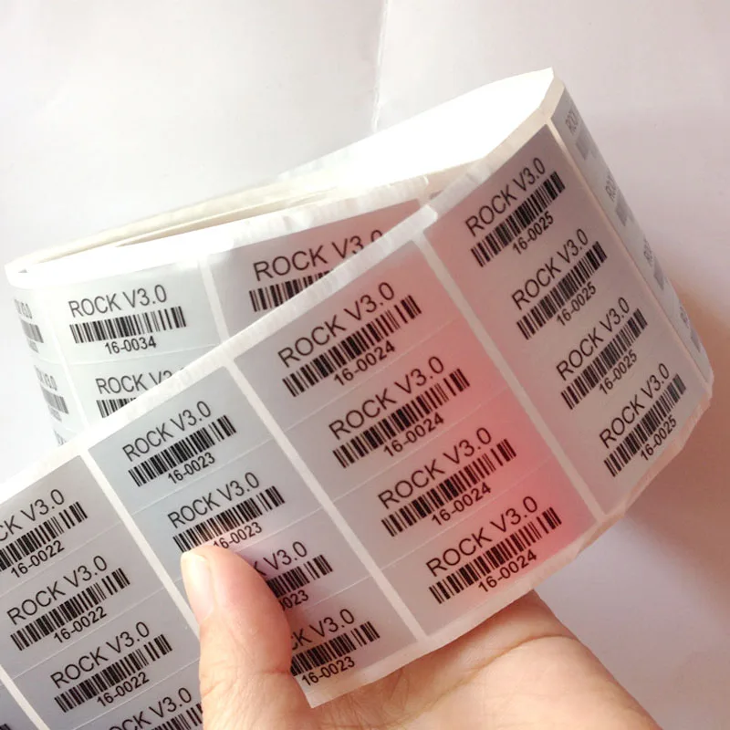1000pcs 36x15mm Custom Printing Barcode Labels Serial Number QR Code Water Oil Proof Packaging Sealing Stickers