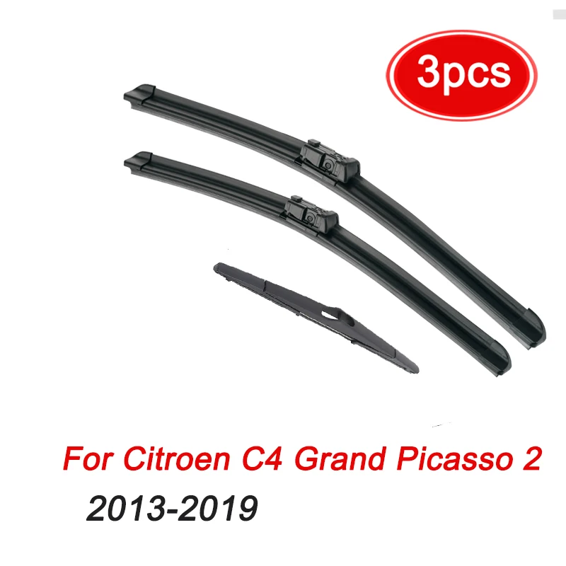 ชุดใบที่ปัดน้ำฝนที่ปัดน้ำฝนด้านหน้าและด้านหลังสำหรับ Citroen C4 Grand Picasso 2 2013-2019กระจกบังลมหน้าต่าง30 "+ 30" + 12"