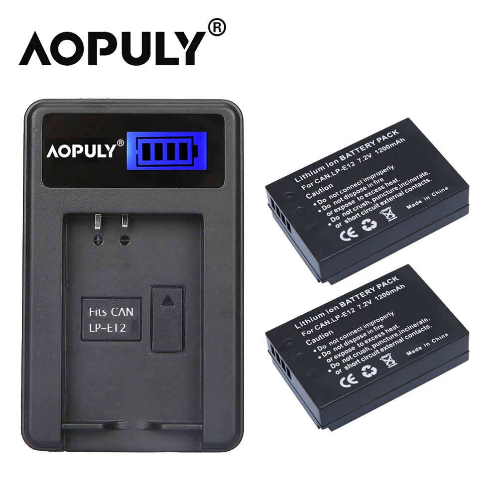 Venta al por mayor 5 unids/lote LP-E12 LPE12 7,2 V 1200mAh cámara de batería digital para Canon EOS M M2 100D Rebel SL1 Kiss X7 EOSM EOSM2 EOS100D