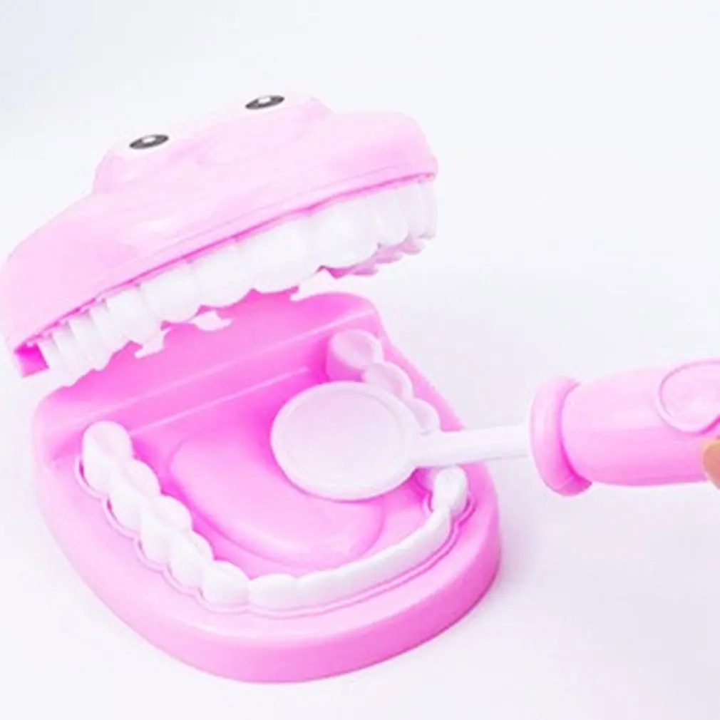 9Pcs Dentist Toy Pretend Dentist Check Tooth Model Set Educational Role-Playing Simulation Children Learning Toy For Kids