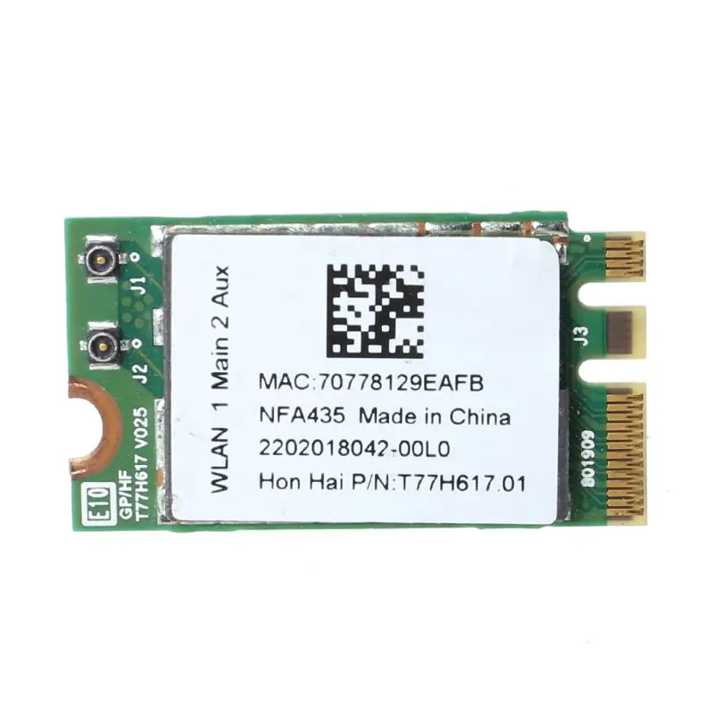 2024 New Light Weight Wireless Adapter Card for QCA9377 QCNFA435 802.11AC 2.4G/5G NGFF WIFI WLAN Card Bluetooth-compatible 4.1