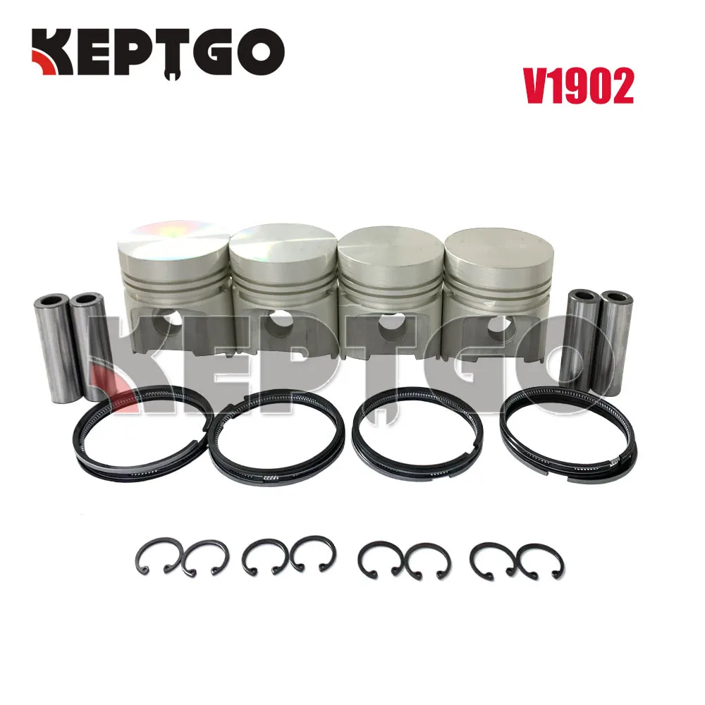 

New V1902 V1902-DI V1902BH STD Cylinder Piston& Piston Ring&Pin Kit for Kubota