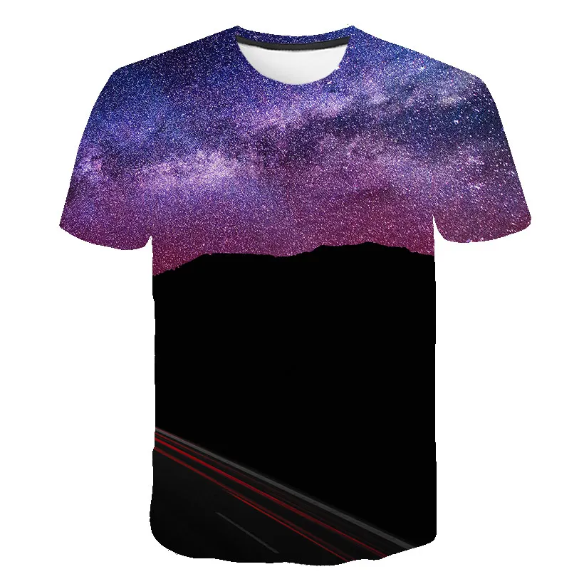 Vast Universe Galaxy graphic t shirts Summer fashion men's t-shirts With 3D Print Trend Handsome Casual O-Neck Hip Hop T-shirt