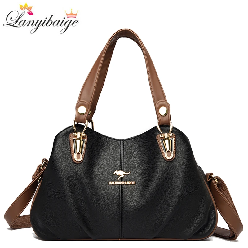 Luxury Casual Tote Women Bag High Quality Leather Ladies Hand Bags for Women 2024 New Shoulder Bag Big Crossbody Bags Sac A Main