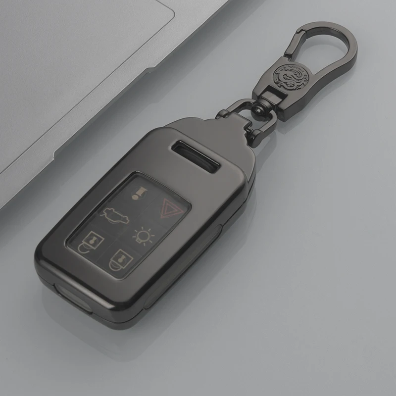 Zinc Alloy Car Remote Key Shell Case Cover for Volvo XC60 V60 S60 XC70 V40 Auto Accessories Key Holder with Keychain