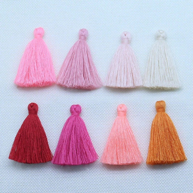 30 sztuk 5cm poliester bawełniany pompon zawieszka z frędzelkiem DIY Craft małe zakończenie z frędzlami odzież zasłony Decor kolczyki elementy