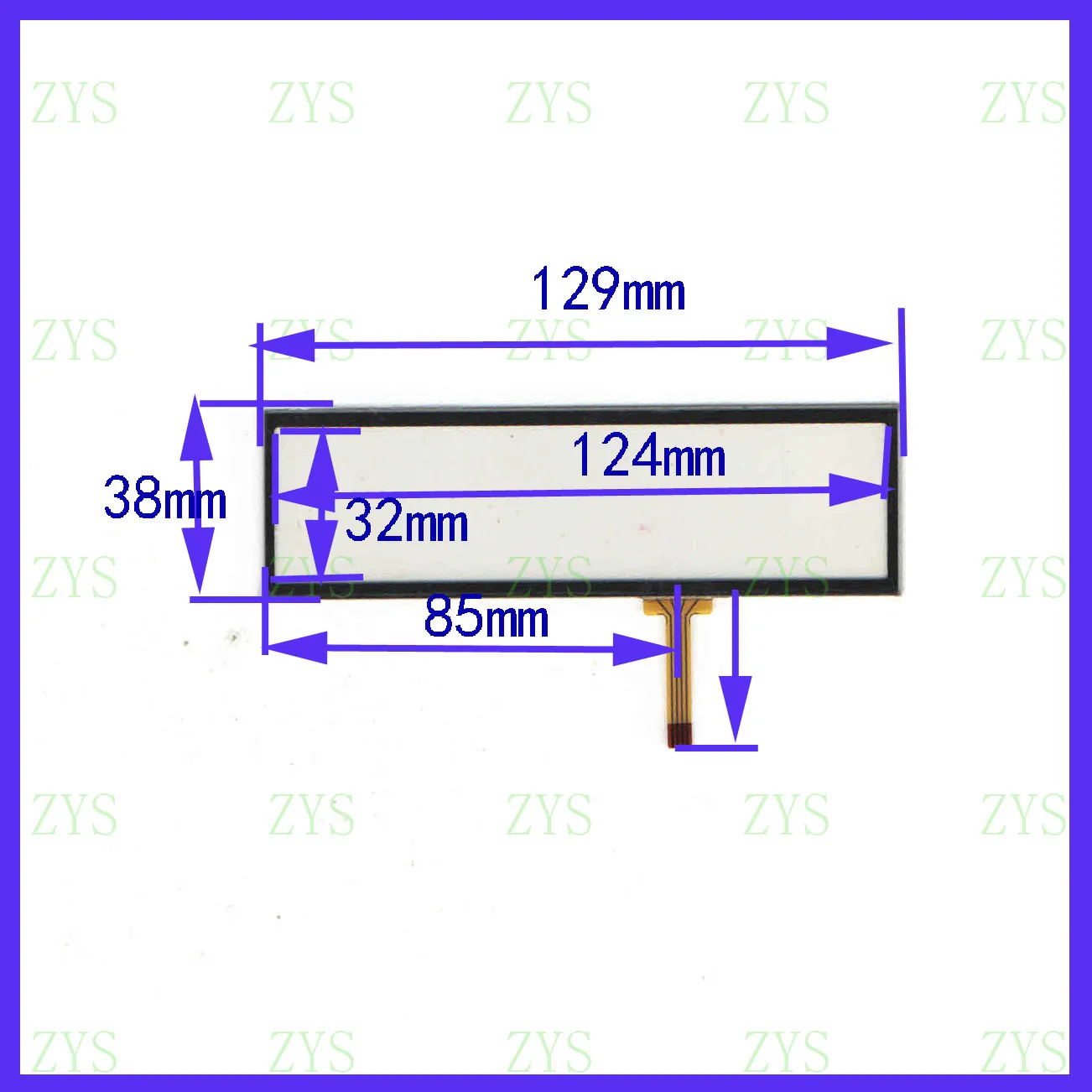 

ZhiYuSun 129*38 мм датчик сопротивления сенсорного экрана 129*38 для дисплея Сенсорное стекло XWT1227