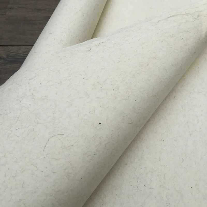 Papel Xuan artesanal para pintura chinesa, papel de arroz, caligrafia e papel de desenho, fibra meia madura, arroz Yunlong, papel Mulberry