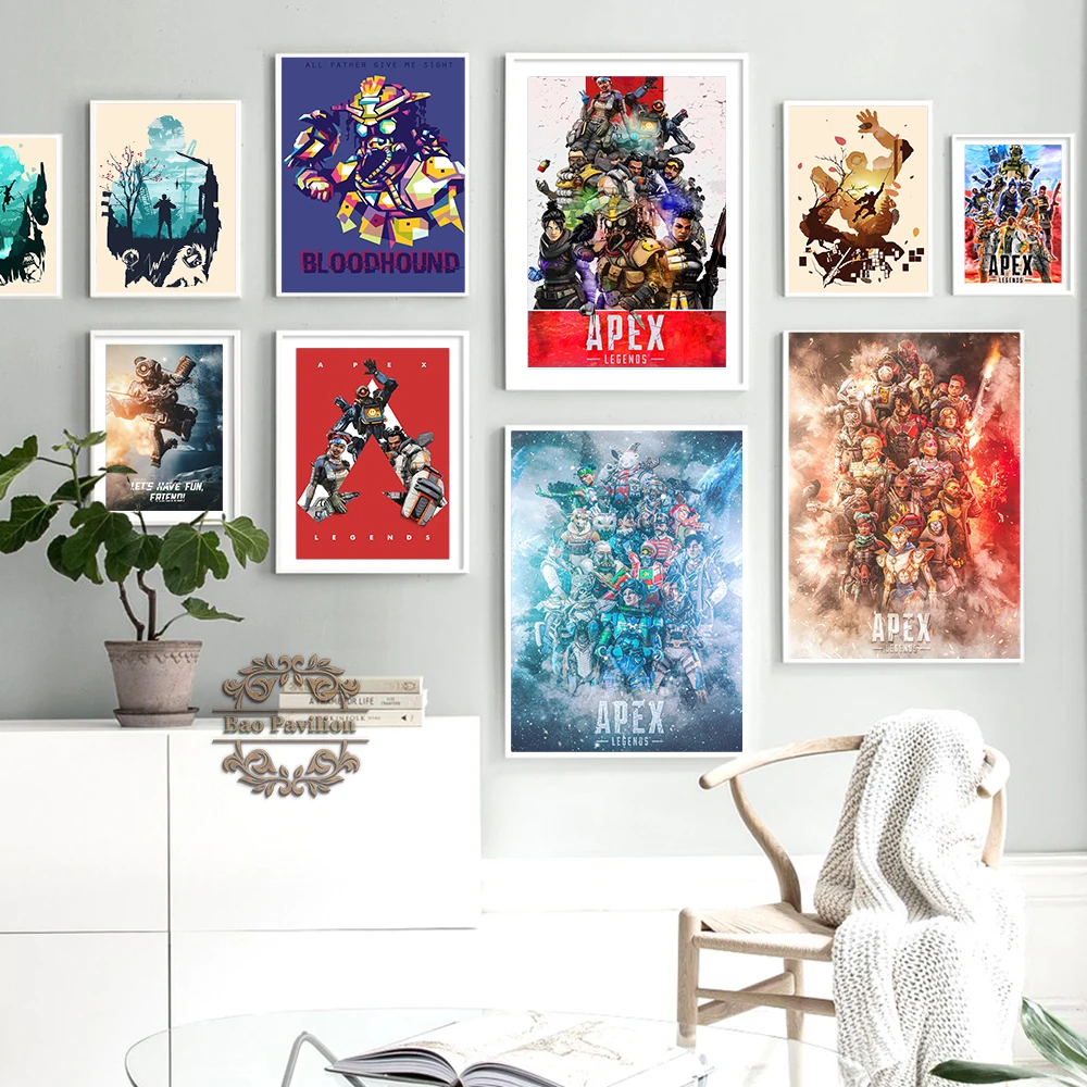 Apex Legends Game Character Exhibition Poster Pop Art Abstract Illustration Print Canvas Painting Living Room Bedroom Home Decor