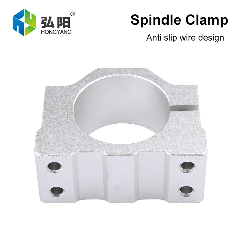 CNC Milling Machine 48mm 52mm Spindle Fixing Clamp Mounting Bracket, Aluminum Holding Fixture With 4 Screws