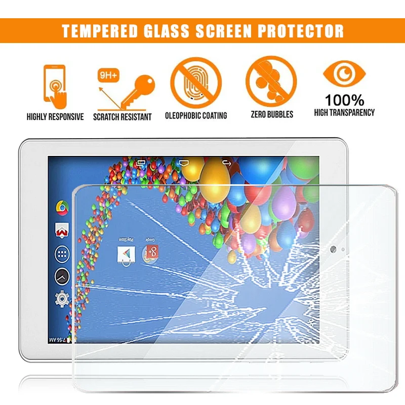 

For Argos Bush Breezie 10" Tablet Tempered Glass Screen Protector Premium Scratch Resistant Anti-fingerprint Film Cover