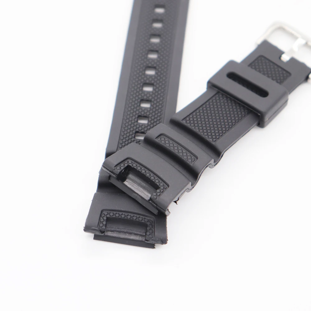 Black Men Women Silicone Strap Watchband Suitable For Casio SGW-100 SGW100 21MM Rubber Sport Waterproof Replacement Watch Band