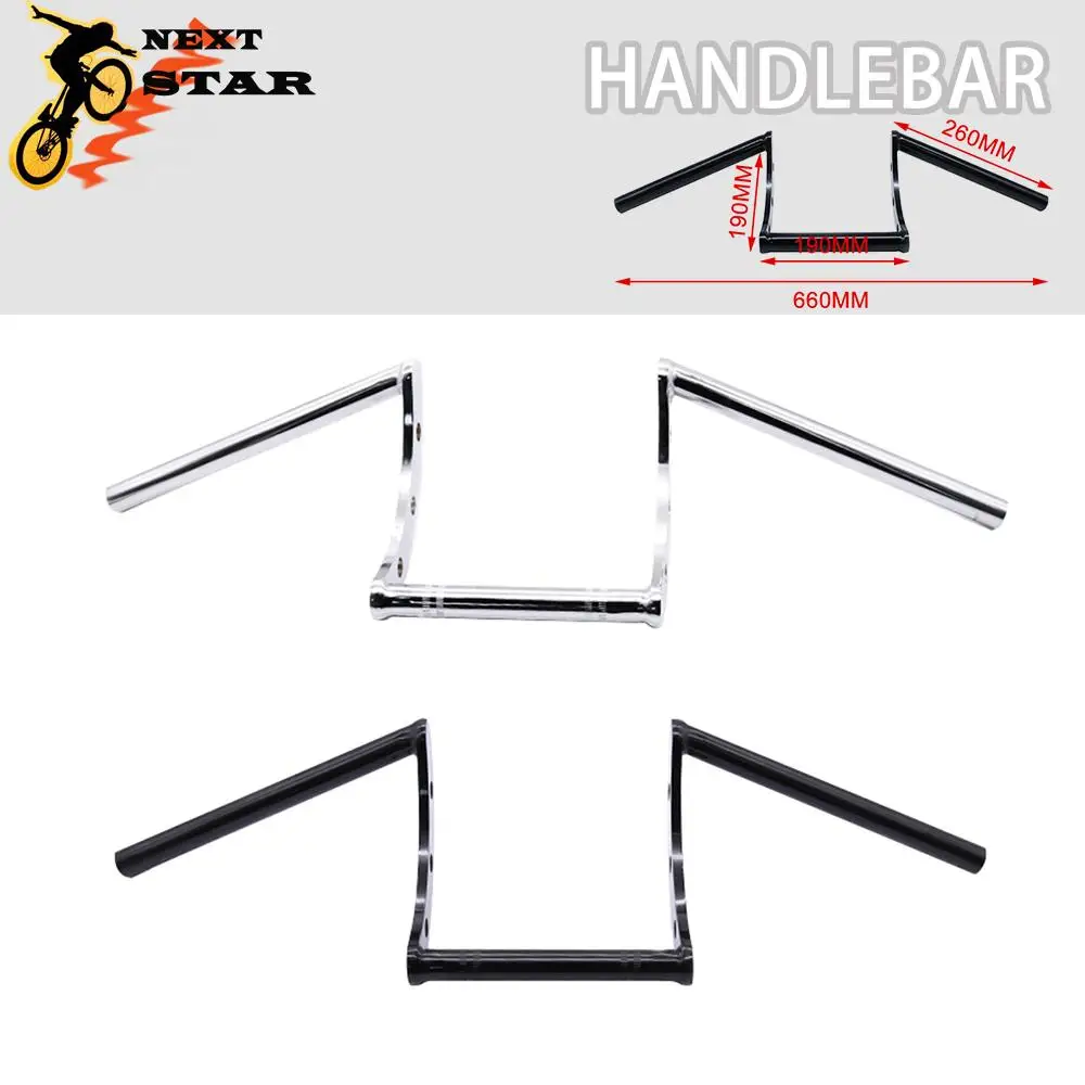 

Motorcycle 22mm 7/8" Handlebar Drag Handle Hand Z Bar For Harley HONDA YAMAHA SUZUKI KAWASAKI Chopper Bobber Custom Cafe Black