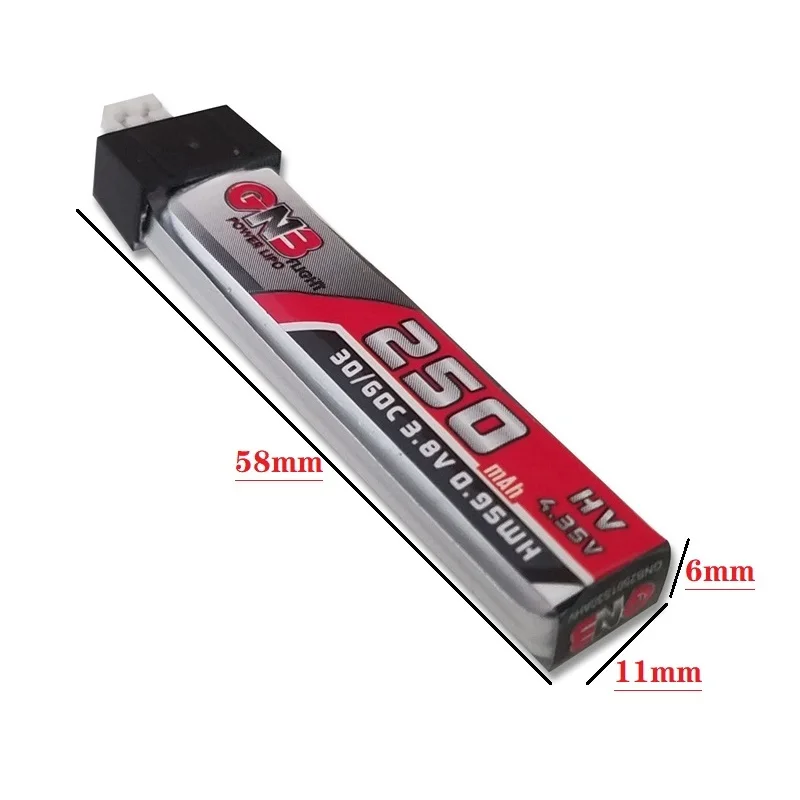 GNB 1S 250mAh 3.8V 30C/60C 4.35V HV Lipo batteria e caricabatterie per QX65 Blade Nano QX CPX MSR Inductrix FPV Tiny7 Beta65S Drone