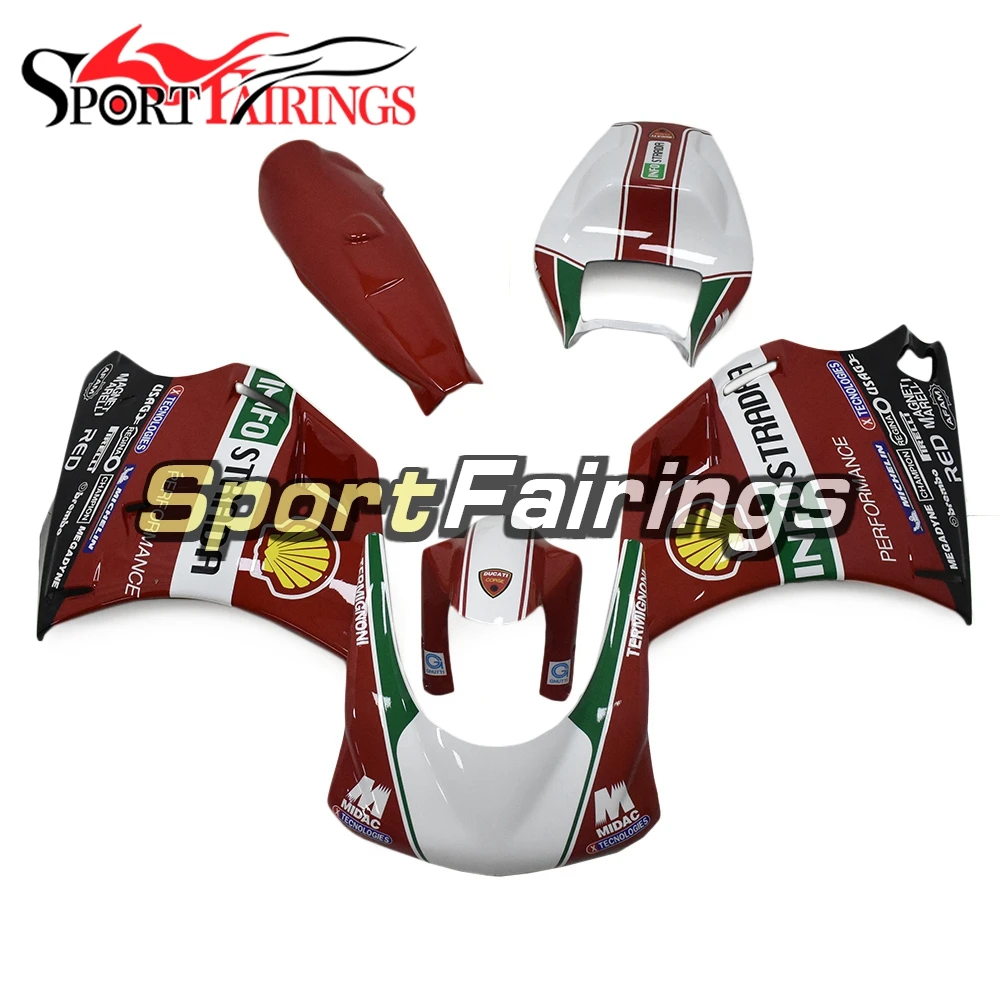 

Fairings for Ducati 748 916 996 998 1996 1997 1998 1999 2000 2001 2002 Bodywork Motorcycle Cowlings Fiberglass Red White Fairing