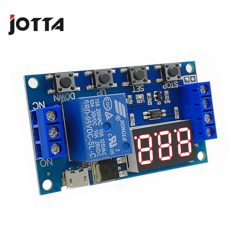 6-30V modulo relè interruttore Trigger ritardo circuito Timer ciclo regolabile 828 promozione con Micro USB 5.0V per supporto alimentazione