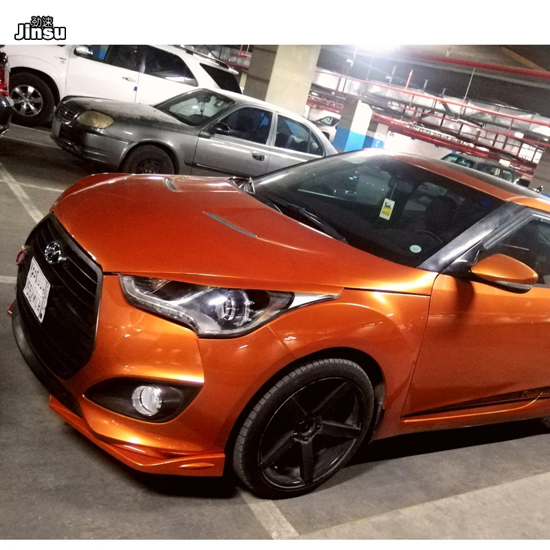 LP Style For Hyundai Veloster 1.6L 1.6T Fiber Glass Wide Body Headlight Eyebrow FRP Front Bumper Eyelid Auto Body Kit eyebrows