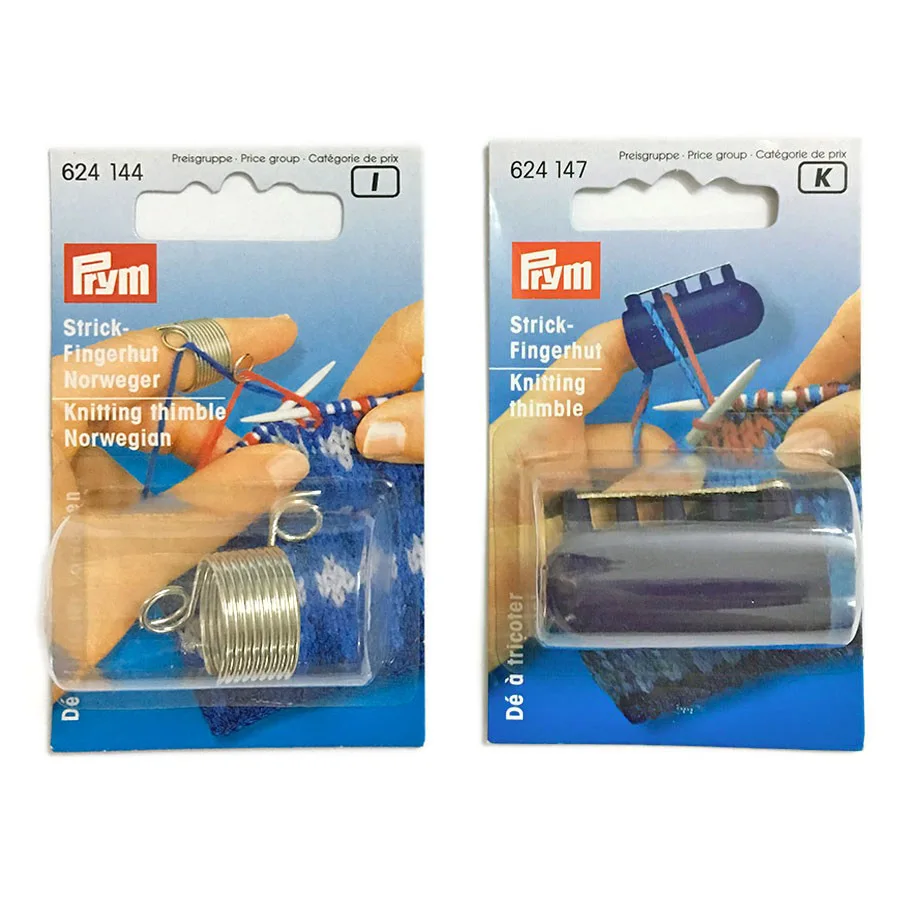 

2PCS/Set 2 yarn/4 yarn guides Prym Strick-Fingerhut Knitting Thimble Original authentic