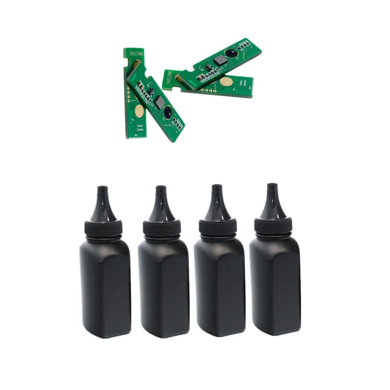 4Pcs K404S CLT-K404S Refill Toner Pwoder 4Pcs Black Chip for Samsung CLT-404 SL C430 C430W C480 C480W C480FN C480FW Toner Chip