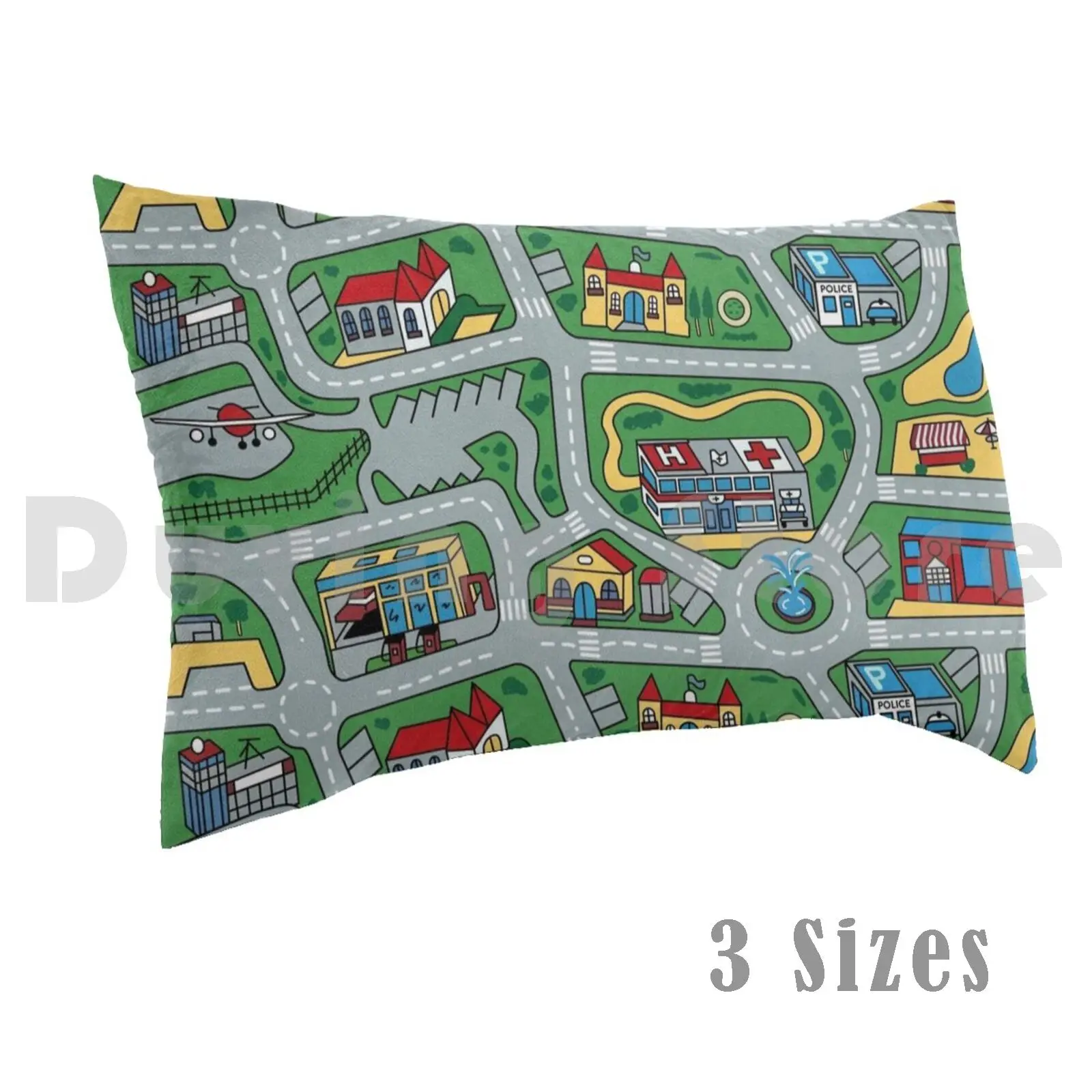 Car City Road 90s Nostalgic Toy Pillow Case Printed 50x75 90s Kids Remember Nostalgia Nostalgic