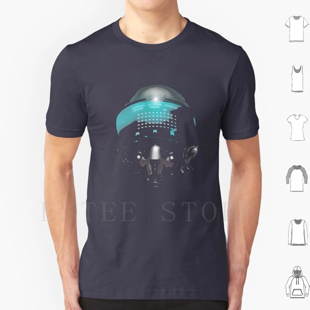 Space Invasion T Shirt Cotton Men DIY Print Space Invaders Space Galaxy Helmet Spaceships Invade Arcade Games