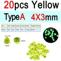 20 amarillos 4x3mm A