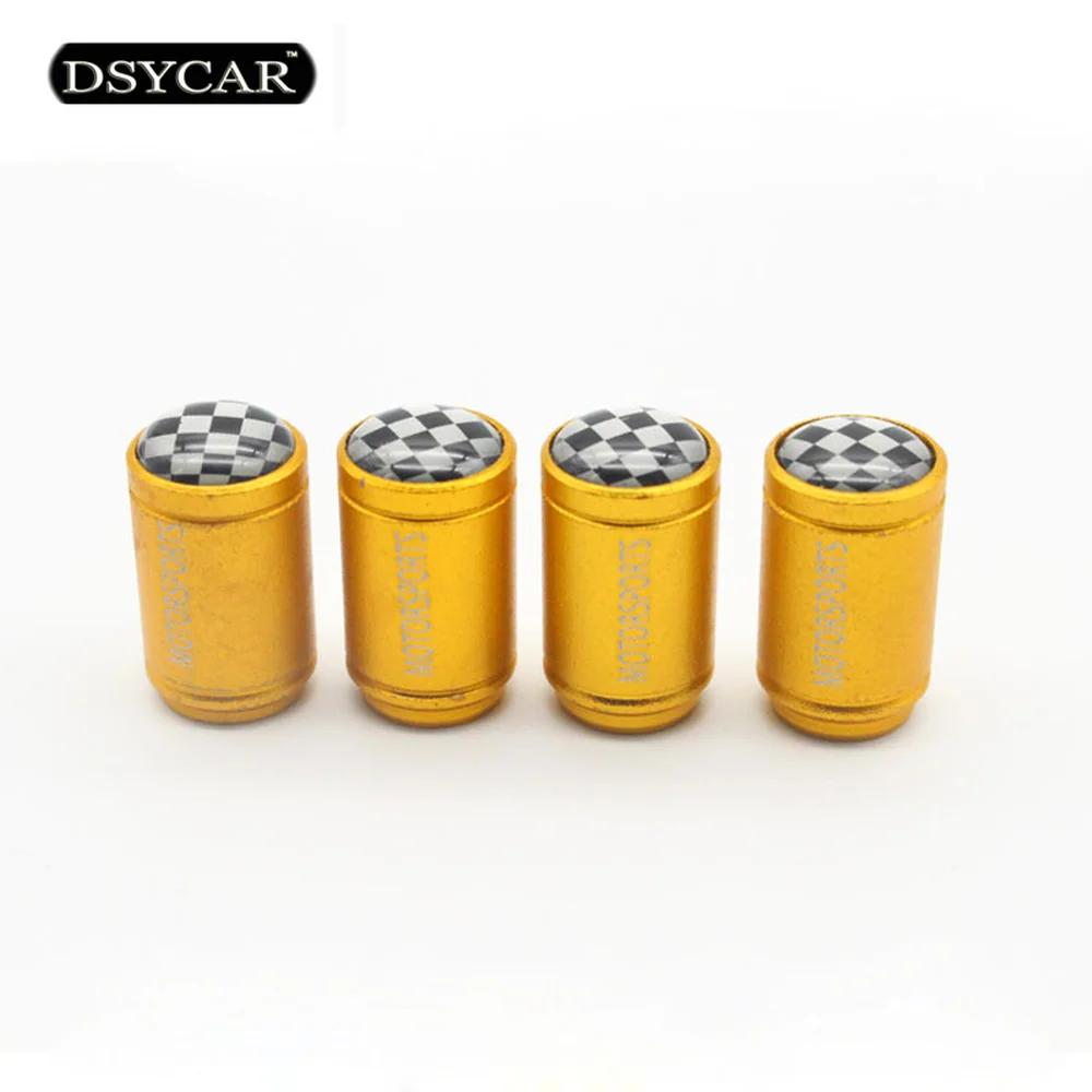 DSYCAR 4Pcs/Set Bike Moto Car Tires Wheel Tyre Rim Valve Caps Dust Cover Car Styling for Fiat Audi Ford Bmw Mini VW car Lada