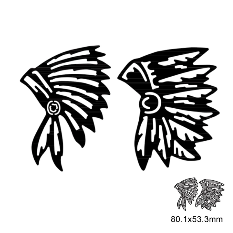 Metal Cutting Dies for Scrapbooking Dies Hat Tribal Leader Cosplay Stencil Handmade Paper Card Making Model Craft Decoration Ne