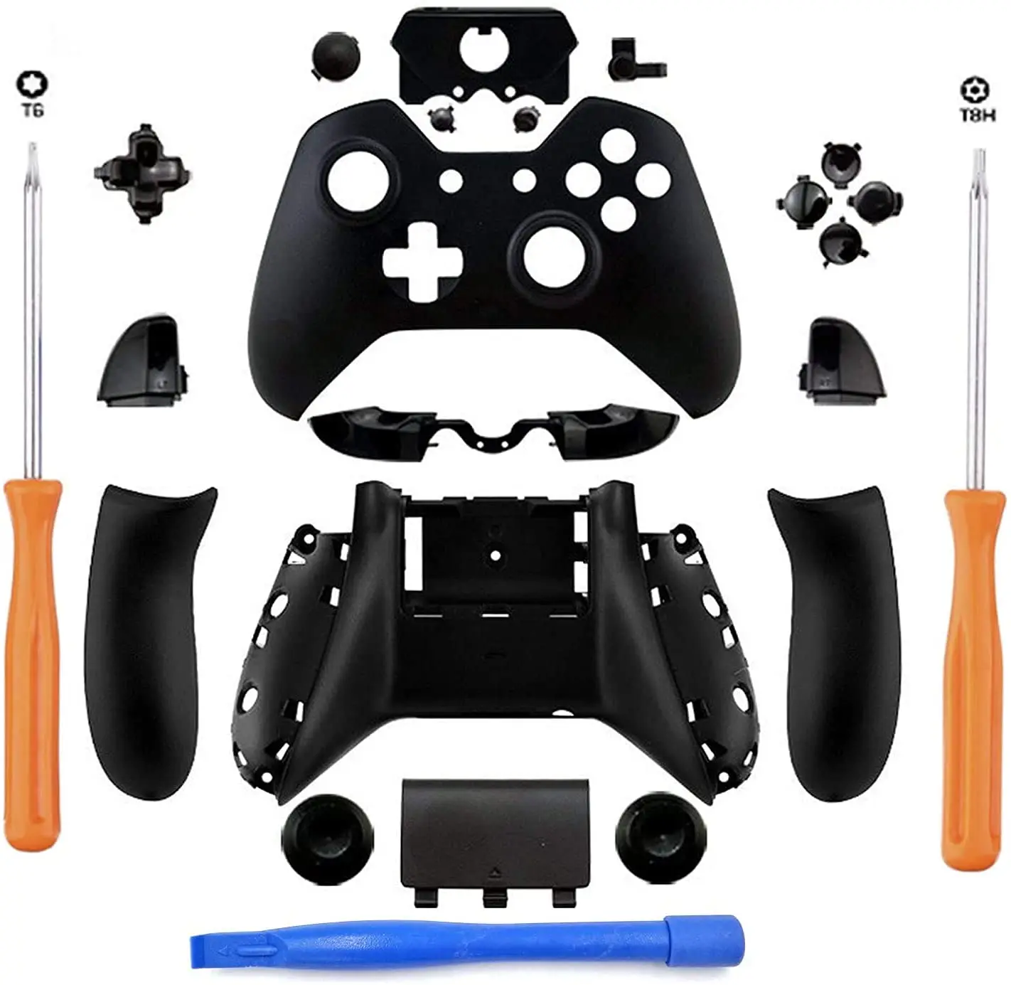 Full Set Housing Shell Case With Buttons Kit Faceplates for Xbox One Controller Gamepad Repair Matte Cover 3.5 mm Headset Jack