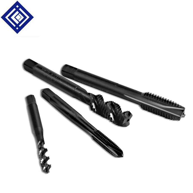 2 unidades/lotes HSS-E máquina torneira espiral de cabeça chata torneiras M8/M10/M12/M16