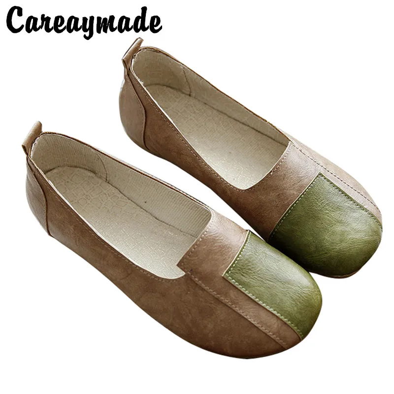 Careaymade-Department single shoes college style comfortable low top spring one foot splicing simple casual shoes women's shoes