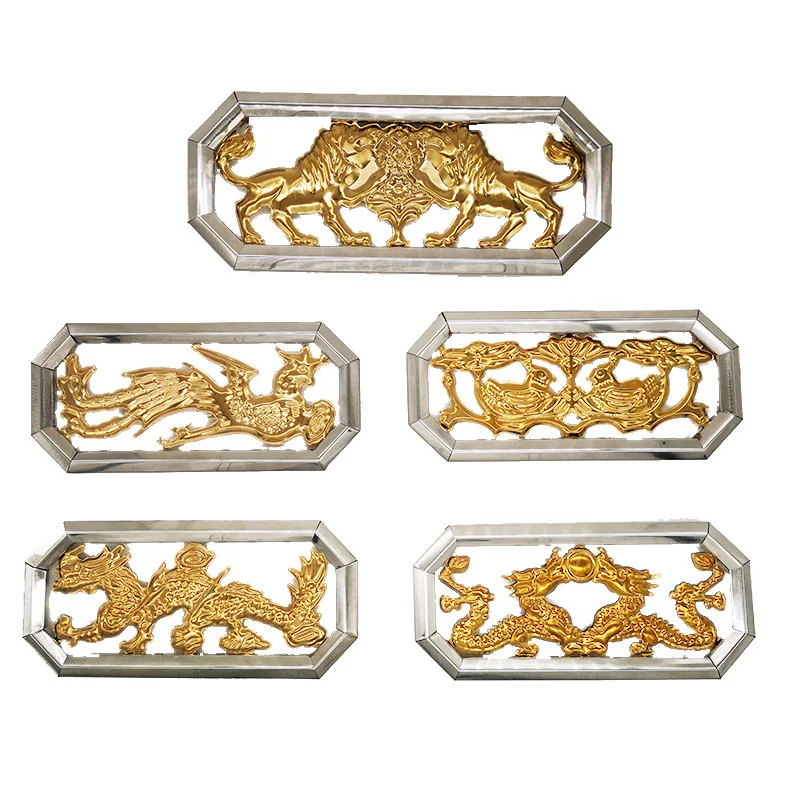 

Furniture Window-Dressing Hardware stainless steel Windows Door frame decoration Dragon Phoenix Lion Golden Lion Accessories