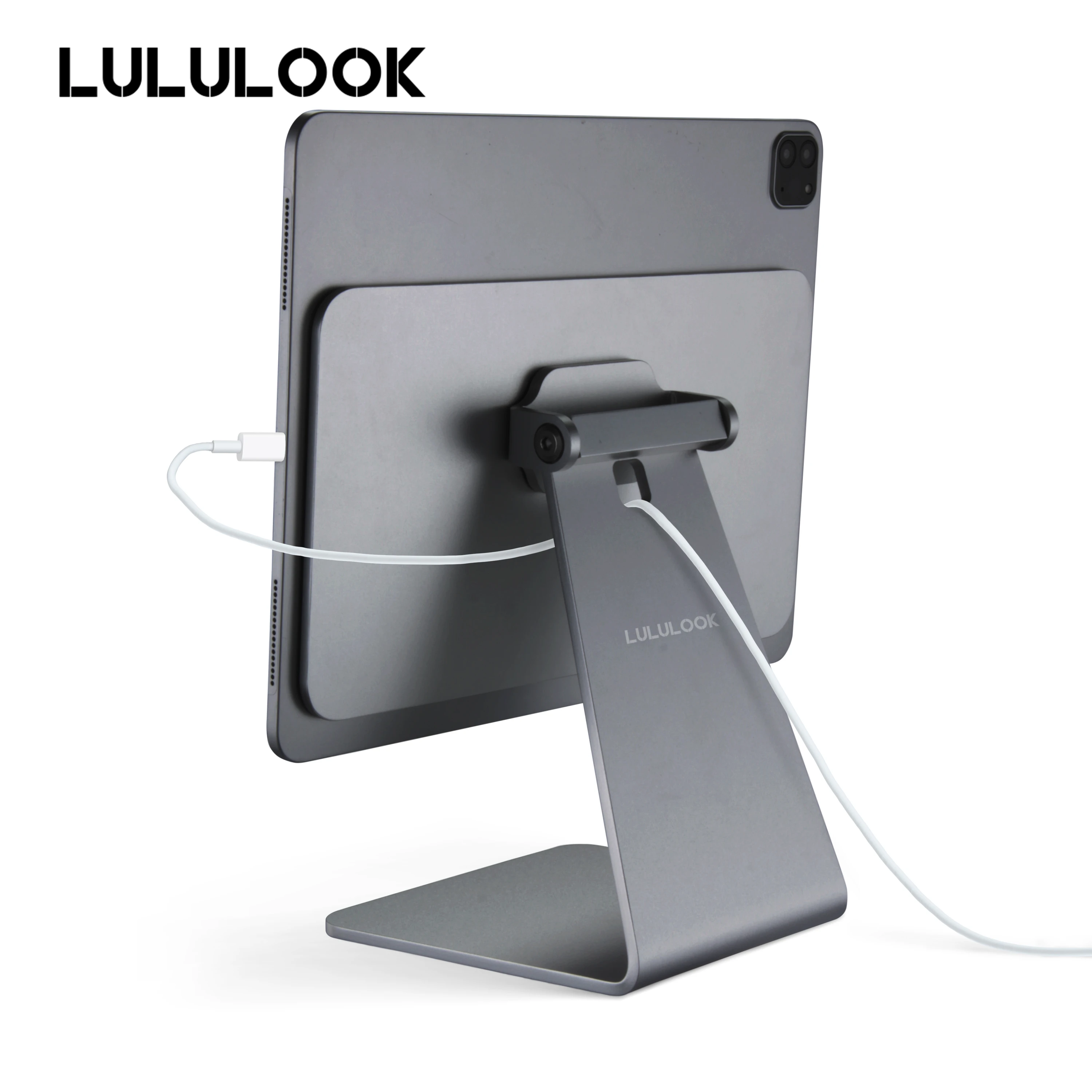 Магнитный Настольный держатель Lululook, подставка для планшета 11 12,9 дюймов iPad Pro Air 5, алюминиевая подставка с поворотом на 360 градусов, магнитный кронштейн