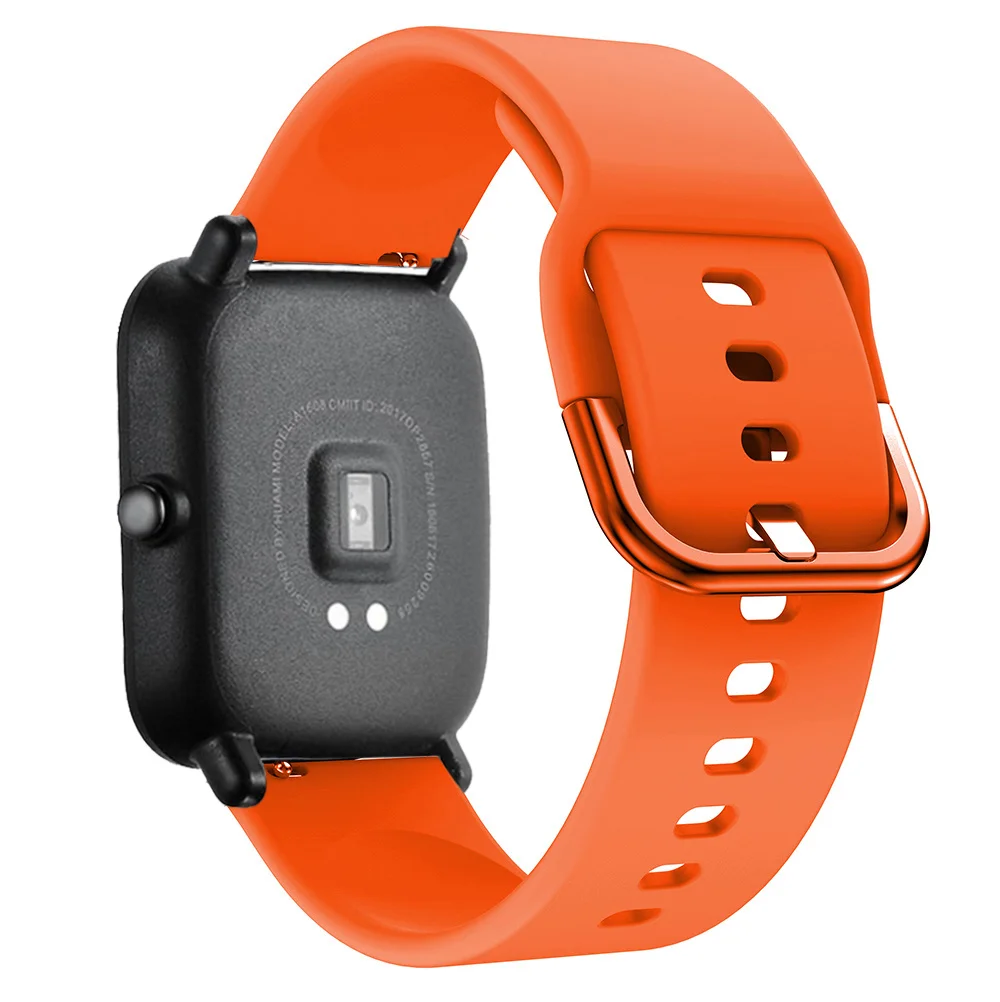 22mm/20mm Silicone band For Amazfit GTS/2/2e/GTS2 Mini/GTR 42mm/47mm/GTR2/2e/stratos 2/3 Sport Watch Bracelet Amazfit bip strap