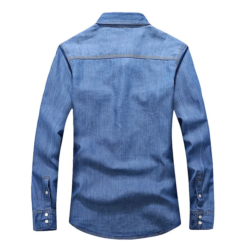 2023 spring and autumn Washing Charm jeans shirts Long sleeve men\'s shirt Denim Wear men\'s jacket Cowboy wear free shipping