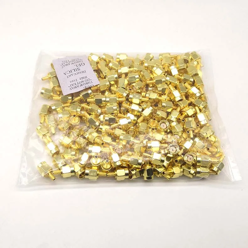 200pcs lot SMA Plug male RF Crimp for LMR100 RG316 RG174 cable adapter connectors SMA-J-1.5 RP-SMA-J-1.5