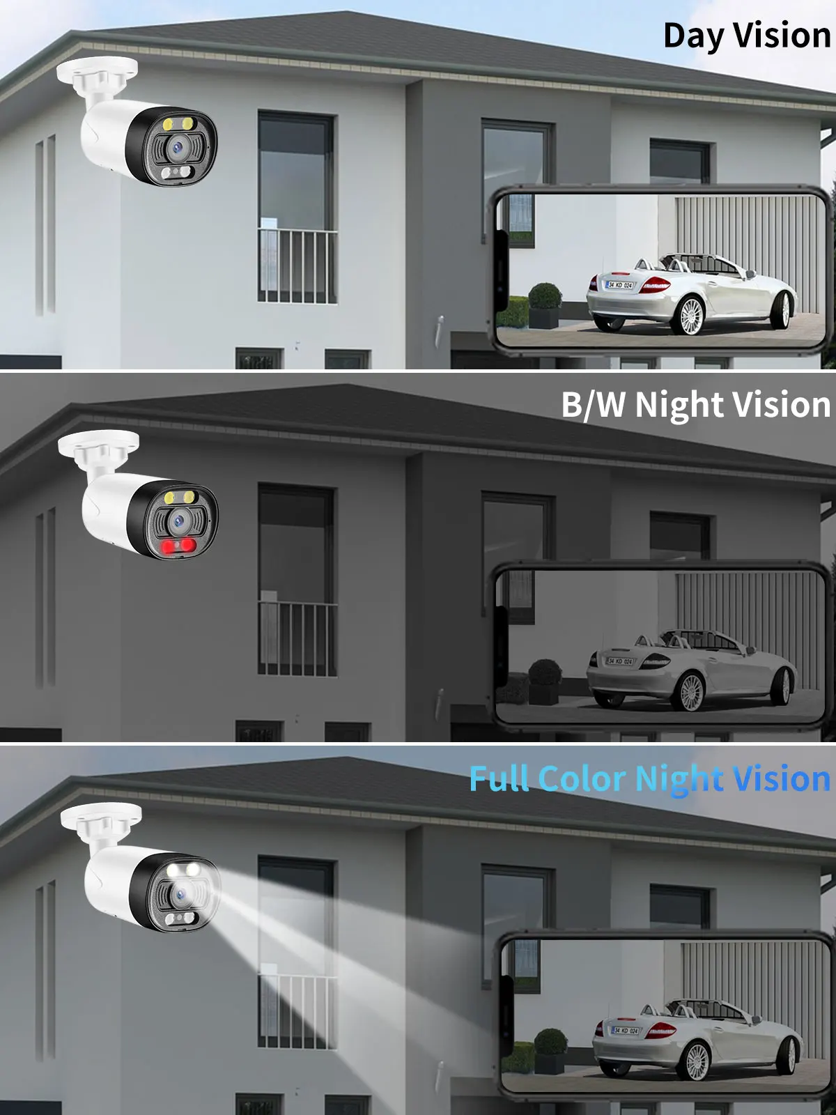 Gadinan 8MP 5MP IP Bullet Camera AI Motion Detection Two Way Audio Outdoor Waterproof Video Surveillance Home Security Camera