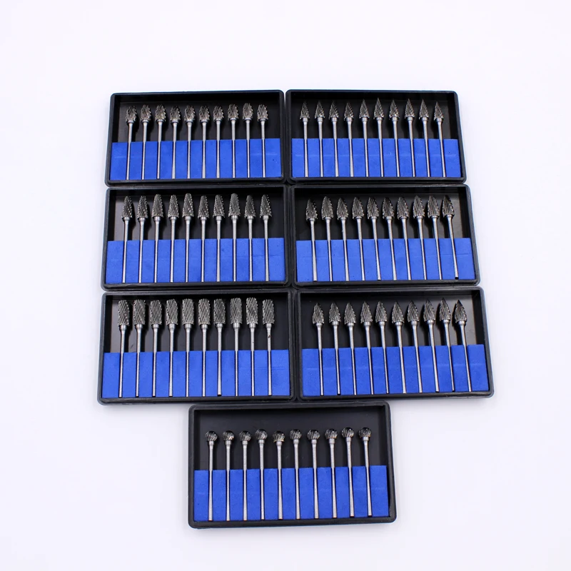 10Pcs/pack Dental Burs Drills Nitrate Tungsten Steel Material 2.35mm & Dental Lab Titanium Nitrate Carbide Burs Dentista Tools