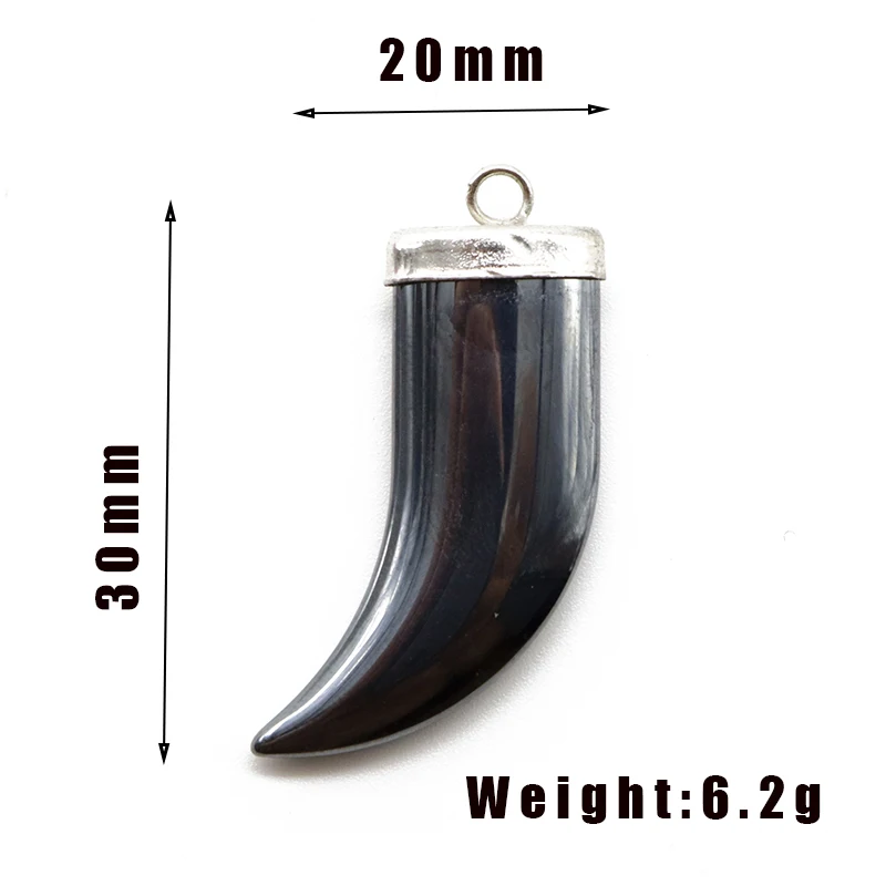 1/5pcs Natural stone 20x30mm Non-Magnetic Hematite Alloy Crescent Shape Pendant DIY Making Bracelet Necklace Jewelry Finding