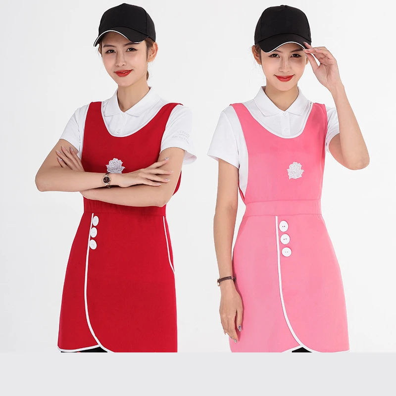 Dirty-proof and Wear-resistant Beautician Work Clothes Apron Maternal and Child Nail Shop Housekeeping Cleaning Female Bib