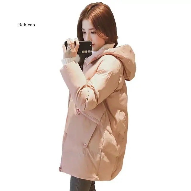 New Winter Jacket Women Thicke Outerwear Loose Bf Cotton Padded Female Jackets Fashion Hooded Parka Women Jacket Coat Mujer