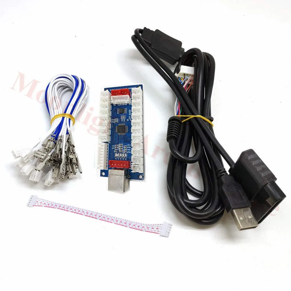 Arcade Kits PCB Board 4 in 1 USB Encoder With Wires To PS2 PS3 PC Joystick Controller Cable For Jamma MAME DIY