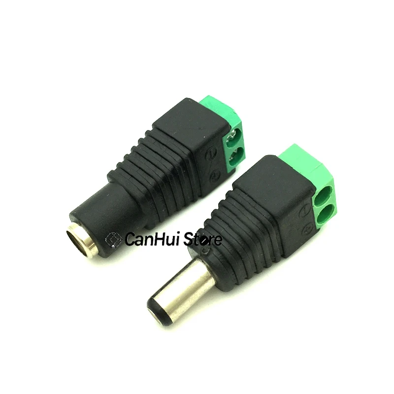 2PCS Cctv-kameras 2,1mm x 5,5mm Weiblich Männlich DC Power stecker Adapter DC Power Buchse Stecker Stecker buchse