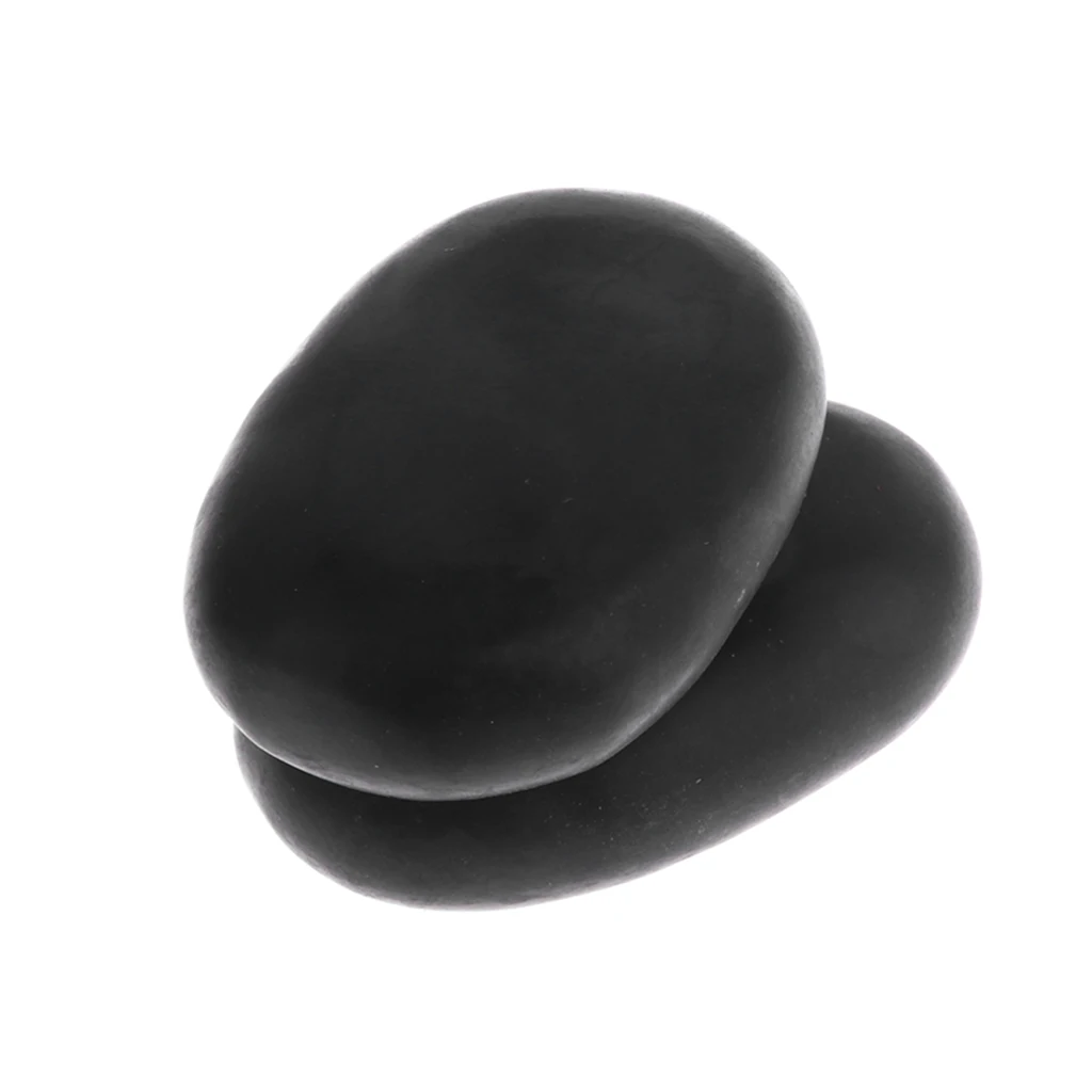 2 Piece Large Massage Stones Hot Spa Rock Basalt Volcanic Stones Lava Natural Stone, 11x7 cm