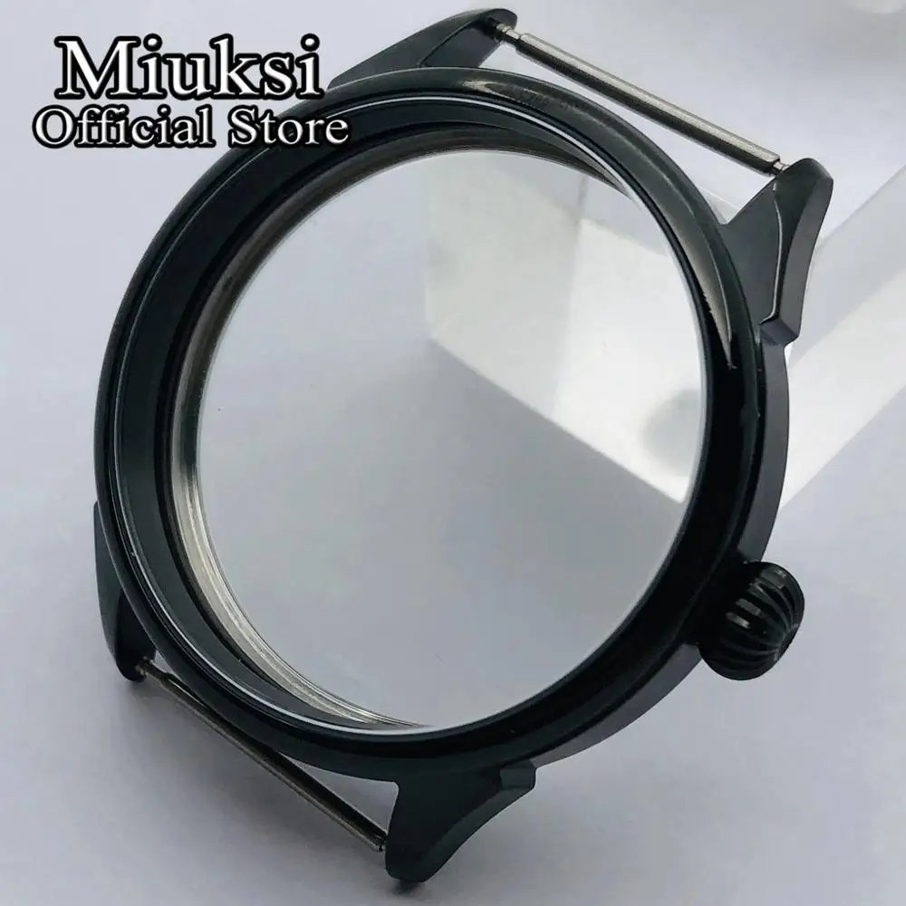 

Miuksi 42mm black PVD case fit ETA 6497 6498 Seagull ST3600 ST3620 ST36 series movement