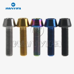 Wanyifa Titanium M5 x 16mm M5 x18mm Allen Key Taper Head Bolt Screw for Bicycle Stem Seatpost 6pcs
