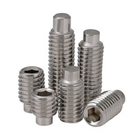 GB97 DIN915 304 stainless Steel Terminal Grub Convex End Screw Hexagon Socket Set Screws With Dog Point