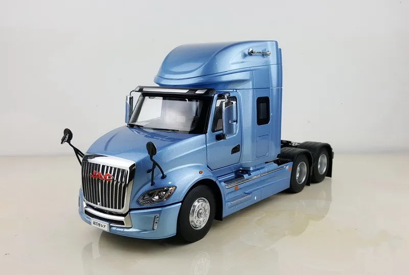 Collectible Alloy Model Gift 1:24 Scale JAC GALLOP V7 American long Truck Tractor Trailer Vehicles DieCast Toy Model Decoration